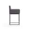 Manhattan Comfort Ambassador Counter Stool in Grey and Black (Set of 3) 3-CS010-GY - alternate 5